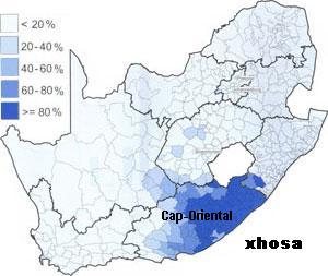 Le xhosa en Afrique du Sud