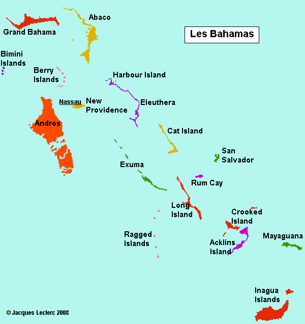 carte les bahamas Les Bahamas: carte