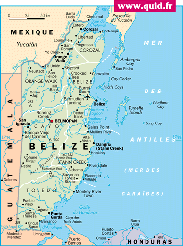 Carte: Belize - Politique