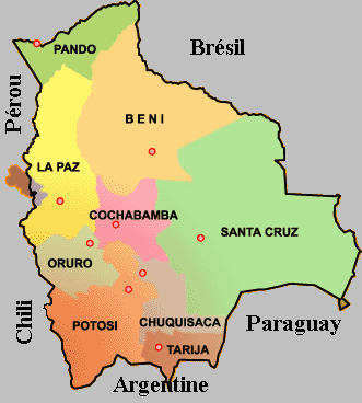 Carte: Bolivie - Politique