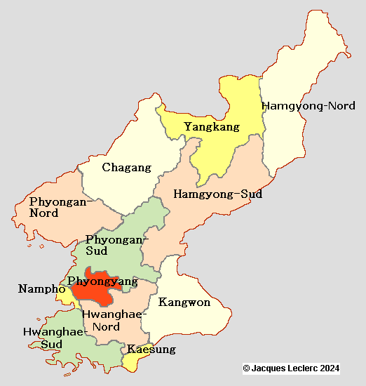 Map of Korea (North)