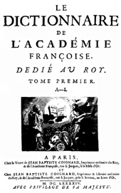 Dictionnaire de l'Académie 1694